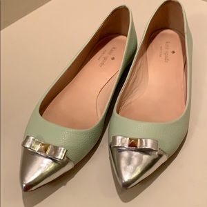 Kate Spade mint green flats